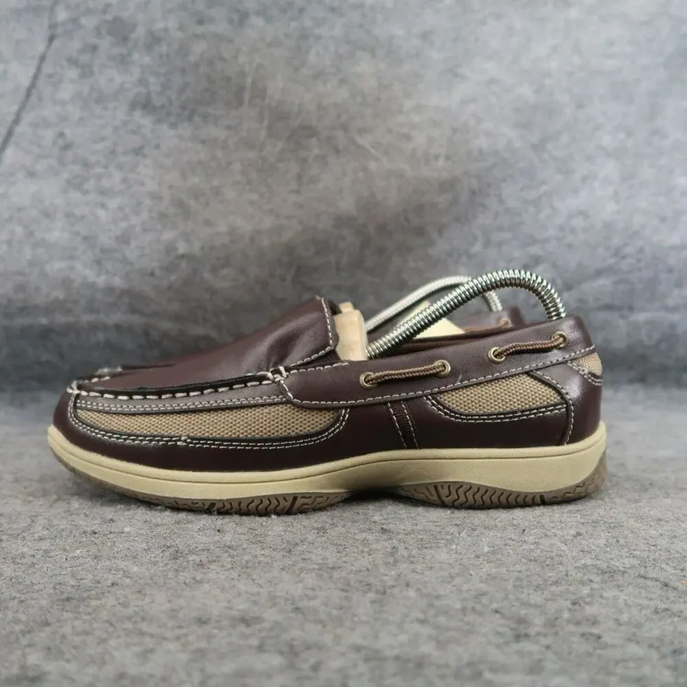Deer Stag Boat Shoes Youth 6 Loafer Slip On Casual Classic Nautical Preppy Brown